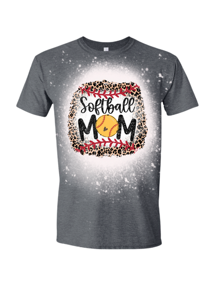 Softball Mom Bleached Tee