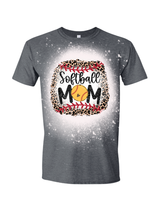 Softball Mom Bleached Tee
