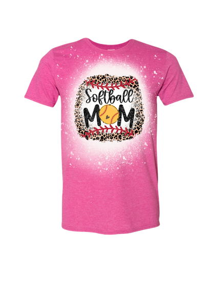 Softball Mom Bleached Tee