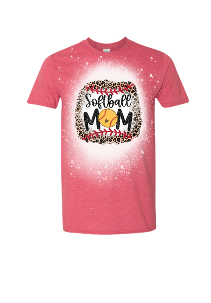 Softball Mom Bleached Tee